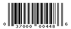 UPC barcode number 037000004486