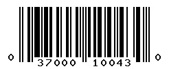 UPC barcode 037000100430
