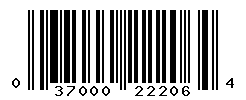 UPC barcode number 037000222064