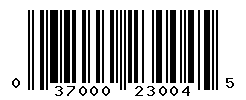 UPC barcode number 037000230045