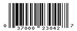 UPC barcode number 037000230427