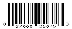 UPC barcode number 037000250753
