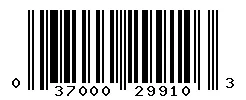 UPC 037000299103 barcode image