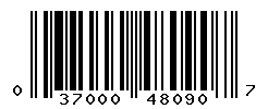 UPC barcode number 037000480907