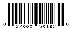 UPC barcode number 037000501930