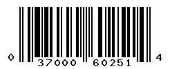 UPC barcode number 037000602514