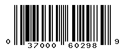 UPC barcode number 037000602989