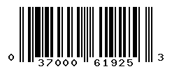UPC barcode number 037000619253