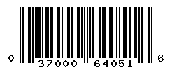 UPC barcode number 037000640516