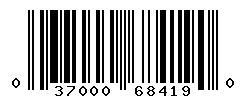 UPC barcode number 037000684190