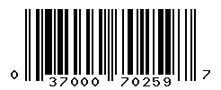 UPC barcode 037000702597