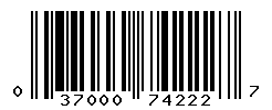 UPC barcode number 037000742227