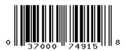 UPC barcode number 037000749158