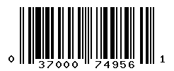 UPC barcode number 037000749561