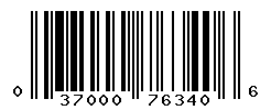 UPC barcode number 037000763406