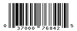 UPC barcode number 037000768425