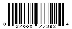 UPC barcode number 037000773924