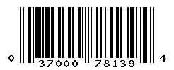 UPC 037000781394 barcode image