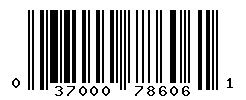 UPC barcode number 037000786061