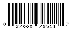 UPC 037000795117 barcode image