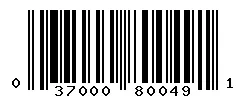 UPC barcode 037000800491