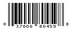 UPC barcode number 037000804598