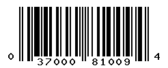UPC barcode number 037000810094