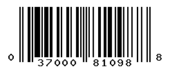 UPC barcode number 037000810988