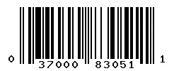 UPC 037000830511 barcode image