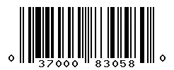 UPC 037000830580 barcode image