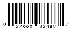 UPC barcode number 037000834687