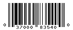 UPC barcode number 037000835400