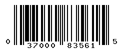 UPC barcode number 037000835615