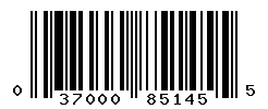 UPC barcode number 037000851455