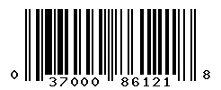 UPC 037000861218 barcode image