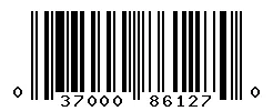 UPC 037000861270 barcode image