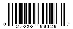 UPC 037000861287 barcode image