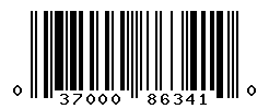 UPC barcode number 037000863410