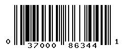 UPC barcode number 037000863441