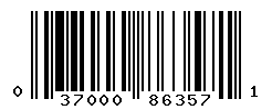 UPC barcode number 037000863571