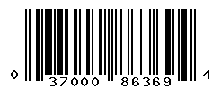 UPC barcode number 037000863694