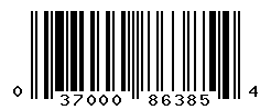 UPC barcode number 037000863854