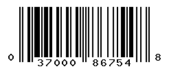 UPC barcode number 037000867548