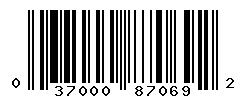 UPC barcode number 037000870692
