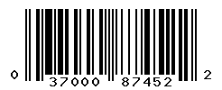 UPC barcode number 037000874522