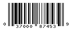 UPC barcode number 037000874539