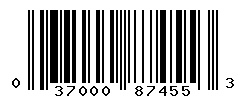 UPC barcode number 037000874553