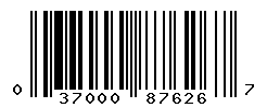 UPC barcode number 037000876267