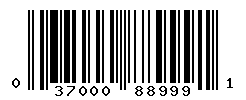 UPC barcode number 037000889991