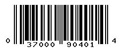 UPC barcode number 037000904014